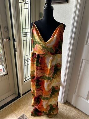 Boohoo Size 12 Drape Maxi Dress